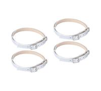 Holibanna 2 Pairs Ladies Silver Shoe Straps Thin Sparkly High Heel Ankle Straps Anti-slip Match Style