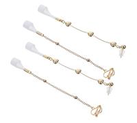Holibanna 2 Pairs Lost Earphone Chain Chic Wireless Earbud Holders Stylish Heart Decoration for Gym Office School and Running Enhances Your Look While Securing Earphones