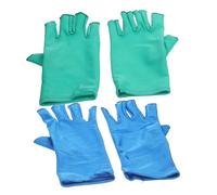 Holibanna 2 Pairs Reusable Half Finger Sewing Gloves for Hand Protection Wear-resistant and Flexible Hand Sewing Covers Comfortable Anti-fatigue Gloves for Cold Weather Typing and Crafting