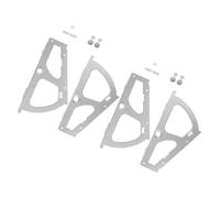 Holibanna 2 Pairs Shoe Cabinet Flips Frame Brackets Metal Hinges for Single Shoe Rack Replacement Practical Cabinet Accessory with Smooth Surface and Classic Grey Finish for Wardrobe and