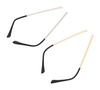 Holibanna 2 Pairs Universal Metal Eyeglass Temples Replacement Arms in Silver and Gold for Glasses and Sunglasses Sturdy and Comfortable Eyewear Accessories