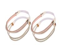 Holibanna 2 Pairs Women Shoe Straps Female High Heel Ankle Bands with Rhinestones Pearl Design Comfortable Slip Fixing Buckle for Loose Shoes