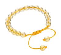Holibanna 2 Pcs Citrine Bracelet Adjustable Beaded Gemstone Bracelets for Women Teens Natural Citrine Jewelry for Stylish Everyday Wear Choice