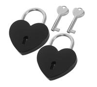 Holibanna 2 Pcs Small Metal Heart Shaped Padlocks with Keys for Travel Luggage Handbags Diaries Storage Boxes Privacy Protection Decorative Love Locks Gift