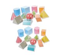 Holibanna 2 Sets Shapes Geometric Model Geometric Solids Manipulative for Boys and Girls Math for Kindergarten Classroom for Teaching Area and Volume