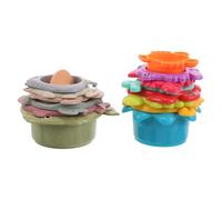 Holibanna 2 sets Stacking Cups for Boy Girl Fish Animal Shaped Educational for Enhance Motor Skills Hand Eye Coordination Fun Interactive Learning Activity for Water Play