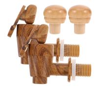 Holibanna 2 Sets Vintage Plastic Wine Stoppers Pourers for White Wine Barrels Featuring Convenient Pouring and Maintaining Freshness Plug Post Diameter 1.1cm and Spigot Thread 1.5cm