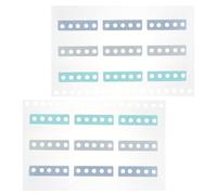 Holibanna 2 Sheets Sticky Index Tabs with Writable Design, Assorted Colour Page Markers for Study and Catalog Use, Self Adhesive Pp and Paper Material, 18pcs Per Sheet, Time-Saving