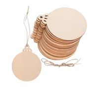 Holibanna 20 Pcs Wooden Lantern-Shaped Hanging Ornaments with Short Rope Unfinished Rustic Wood Slices for DIY Crafting Home Decoration Wall Plaque Birthday Wedding DIY Projects