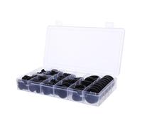 Holibanna 200pcs Black Rubber Wire Grommets Assorted Single-Sided Cable Protector Boxed for Electrical Wire Gasket and Hole Plug Installation