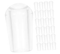 Holibanna 200Pcs Transparent Plastic Hanger End Caps with Rounded Corners Rack Tine Protectors for Clothes Hooks Lightweight and Wear Resistant Covers for Closet Organization