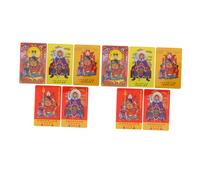 Holibanna 2025 Tai Sui Amulet Cards Set 10pcs Snake Year Wu Sui General Feng Shui Protection Chinese Zodiac Luck Cards for Auspicious Blessings and Wealth