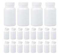 Holibanna 20pcs 100ml Portable Pill Box with Spiral Bottle Structure, Easy to Open White Polyethylene Medication Bottles for Travel and Daily Capsule Storage