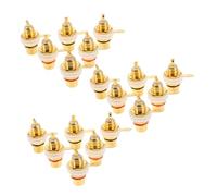 Holibanna 20PCS Banana Female Connector Audio Plug for DIY Speaker Accessories Compact Terminal Binding Post for Amplifier Speaker Wire Connection Compatible with Home Theater and Soundbar