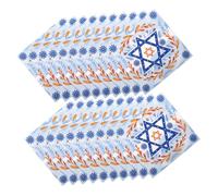 Holibanna 20Pcs Festive Hanukkah Napkins with Menorah Design Disposable Paper Napkins for Joyful Celebrations for Hanukkah Parties Family Gatherings and Passover Events
