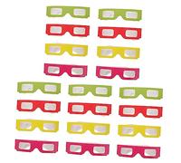 Holibanna 20pcs Glasses Cardboard Frame Anaglyph Comfortable for Movies Games Travel Party