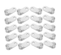 Holibanna 20pcs Heavy Duty Zinc Alloy Closet Rod Brackets for Oval Hanging Rods Flange Base Supports with Enhanced Stability for Wardrobe Organization Easy Installation for Home Office Hotel