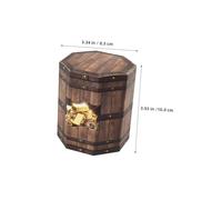 Holibanna 20pcs Hexagonal Candy Boxes with Wood Grain Finish and Coin Embellishments Foldable Mini Treasure Chest Favor Containers for Halloween Party Decorations and Sweets Packaging