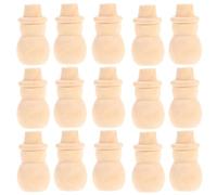 Holibanna 20Pcs Peg Dolls Snowman Shape Natural Unfinished Wooden Peg Doll Bodies Unpainted Decoration Toys DIY Ornaments Children Graffiti Solid Wood Decor Craft