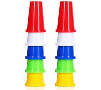 Holibanna 20pcs Plastic Finger Protectors Thimble Caps for Needlework and DIY Craft Making, Assorted Colours Finger Protection for Sewing, Quilting, and Craft Pin Needles