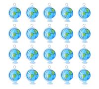 Holibanna 20pcs World Map Jewelry Charms - Resin Globe Pendant - Art Locket Wind Chime Accessories for Women DIY Craft Earrings Bracelet Necklace Keychian Decor