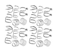 Holibanna 24 pcs Non Piercing Ear Earrings for Women Lightweight Clip Dreadlock Accessories Silver Tone Ear Clips for Casual Party Cosplay