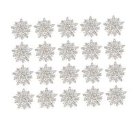 Holibanna 24pcs Alloy Snowflake Rhinestone DIY Jewelry Making Parts Pendant Decor for Bracelets Earrings Classic Christmas Ornament Supplies for Accessories