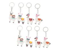 Holibanna 24Pcs Alpaca Keychains Cute Cartoon PVC Pendants Versatile Zipper Hanging Drops Key Rings for Women Dormitory Key Keepers Backpack Decoration