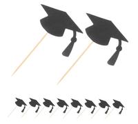 Holibanna 24pcs Graduation Cap Cake Decorations Creative Bachelor Hat Cupcake Toppers for Celebrations Memorable Party Atmosphere for School Events Photo Opportunities