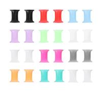 Holibanna 24pcs Ear Tunnel Plugs Silicone Stretchers Expanders Double Flared Ear Piercing Jewelry 6mm (Mixed Color)