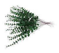 Holibanna 24pcs Real Touch Faux Eucalyptus Stems Artificial Greenery Branches Made of Pu Material for Flower Arrangements and Counter Decoration with Never Die and Fall Feature