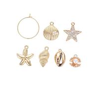 Holibanna 24Pcs Sea Style Earring Pendants Set DIY Jewelry Accessories for Unique Crafts Shell Design for Key Ornaments and Cosplay Durable and Chic