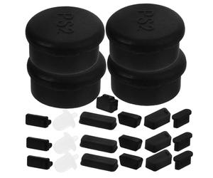 Holibanna 24pcs USB Dust Plug Silicone Stopper Set for Motherboard Interface Computer Port Protector Recyclable Dust Cover for Desktop Computers DIY Random Color