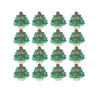 Holibanna 25 Pcs Light up Brooch Pins Snowman Xmas Tree Christmas Brooch Led Party Favors Glowing Badges Xmas Christmas Pin Light up Flash Badge Luminous Clothing Items Lapel