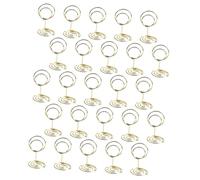 Holibanna 25pcs Place Card Holders Decorative Wire Photo Clip Stands for Weddings Events and Home Use Heart-Shaped Design for Memos Notes and Pictures Gold Color Height