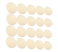 Holibanna 25pcs Unfinished Wooden Egg Slices for Easter Crafts Smooth DIY Wood Embellishments Delicate Wooden Shapes for Painting Holiday Decorations and Gift Making