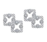 Holibanna 2pairs Rhinestone Sunflower Shoe Clips Detachable Square Buckles for Weddings Parties and Daily Wear Elegant Jewelry Decoration for High Heels and Pumps