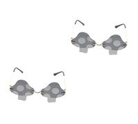 Holibanna 2pairs Rimless Sunglasses for Women Men Disco Party Eyewear Unique for Festivals Beach Daily Wear Stylish Photo Props for Unforgettable Memories