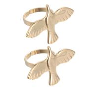 Holibanna 2pc Animal Rings for Women Dove Jewelry Adjustable Stainless Ring Wings Retro Bird Jewelry Vintage Golden