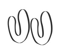 Holibanna 2pcs 235mm Rubber Flat Drive Belt for Turntable and Cassette Player Replacement, Black Vinyl Record Player Repair Belt Accessories, Suitable for Recorder and Tape Deck