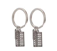 Holibanna 2pcs Abacus Keychains Key Pendants for Math Teachers and Students Creative Bag Hanging Ornaments for Graduation Unique Ruler Design Key Rings