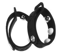 Holibanna 2pcs Adjustable Black Silicone Motion Sickness Wristbands for Travel and Car Use, Discreet Acupressure Anti-Nausea Bands for Morning Sickness Relief