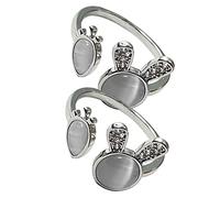 Holibanna 2Pcs Adjustable Carrot Bunny Finger Ring Minimalist Animal Jewelry for Lightweight Open Design Comfortable Fit for Everyday Wear