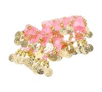 Holibanna 2pcs Belly Dancer Ankle Bells Rhythmic Jingling Alloy Coin Charm Anklets for Indian Dance Stage Performances