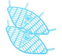 Holibanna 2pcs Bike Rear Wheel Protective Mesh Net in Blue, Practical Plastic Backseat Safety Guardrail to Protect Feet When Ladies Ride a Skirt