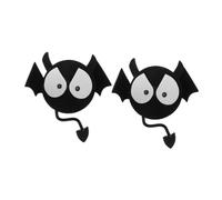 Holibanna 2pcs Car Aerial Toppers Cute Cartoon Devil Bat Exterior Decoration Plastic Vehicle Accessories Black Stylish Unique Design Enhance Vehicle Personality