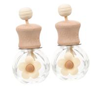 Holibanna 2pcs Car Aromatherapy Bottle Essential Oil Diffuser Vent for Car Stylish Milk Tea Design Easy to Install