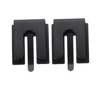 Holibanna 2Pcs Cb Radio Mic Holder Clip, Iron Microphone Hanger Mount for Vehicle Radio, No-Drill Installation, Black, Pack of 2