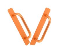 Holibanna 2pcs Closet Door Pull Handle Aluminum Gate Pulls Stick on Door Knob Metal Cabinet Handles Sliding Gate Stick on Cabinet Orange