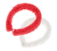 Holibanna 2pcs Cute Candy Color Fabric Headband for Skin Care and Makeup Elastic Spa Headband for Washing Face Bath and Sleepover Supplies